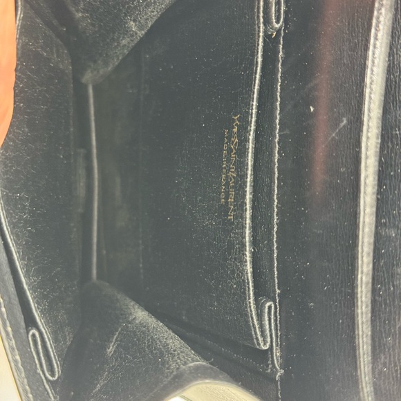 YSL Black structured rectangular flap bag. Thin strap can be worn so many ways - Picture 9 of 11